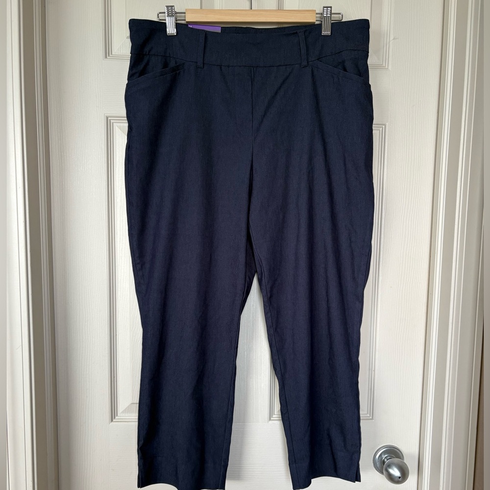 NWT Hilary Radley Navy Blue Slim Pants Sz14